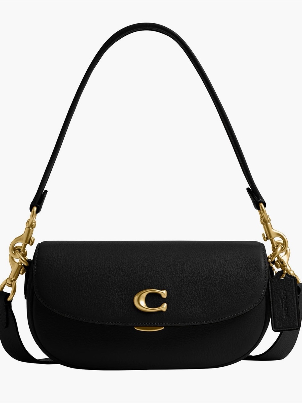 Coach pebbled black crossbody bag